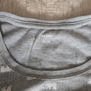 Old Navy Gray Thermal Top